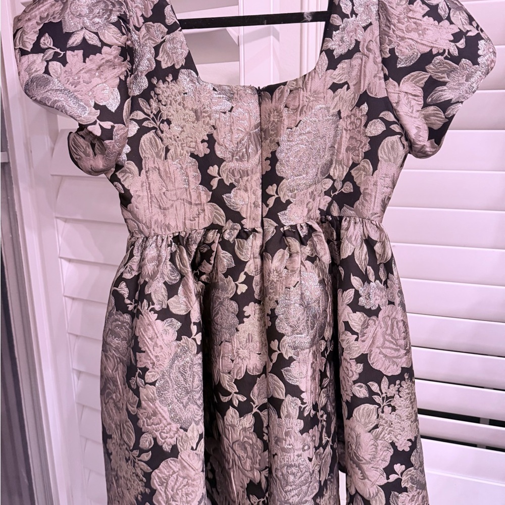 Sister Jane jacquard gold floral mini dress - Picture 4 of 5